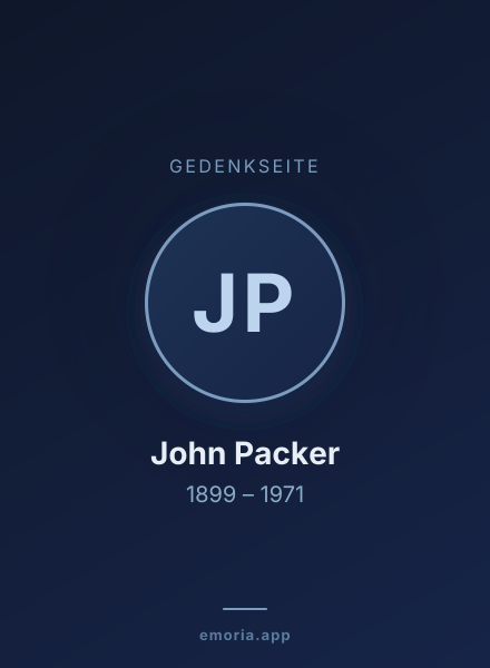Gedenkportrait von John Packer