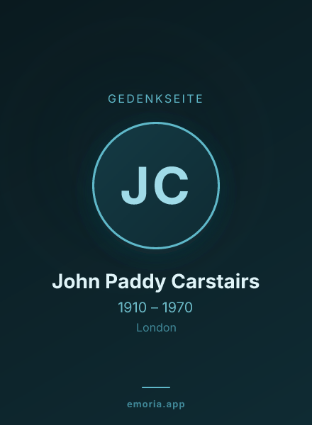 Gedenkportrait von John Paddy Carstairs