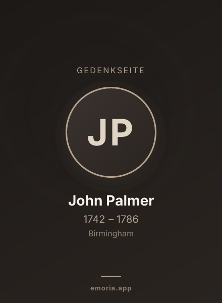 Gedenkportrait von John Palmer