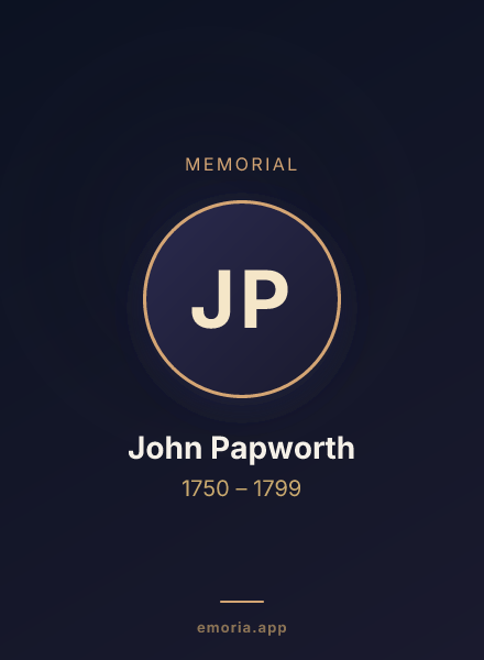Memorial portrait of John Papworth