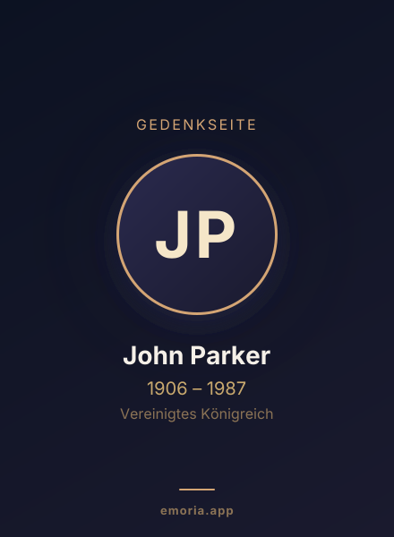 Gedenkportrait von John Parker