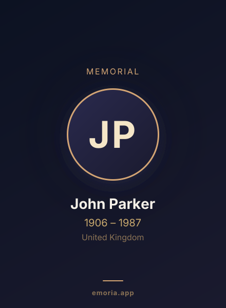Memorial portrait of John Parker