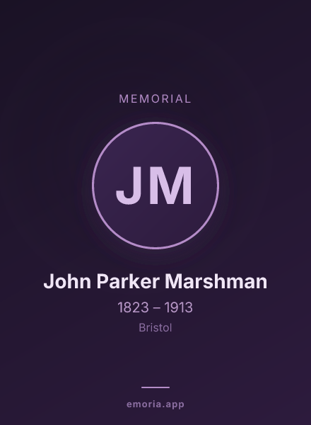 Memorial portrait of John Parker Marshman