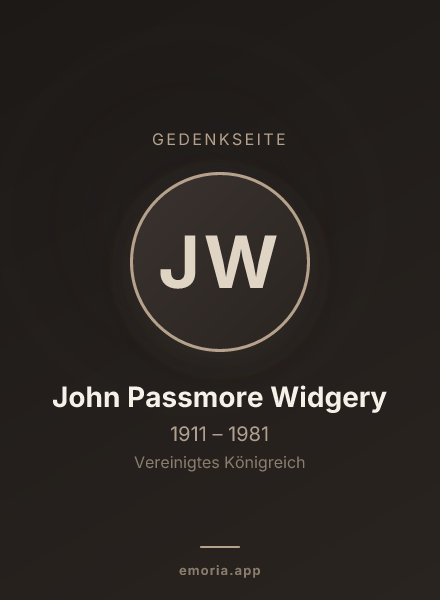 Gedenkportrait von John Passmore Widgery