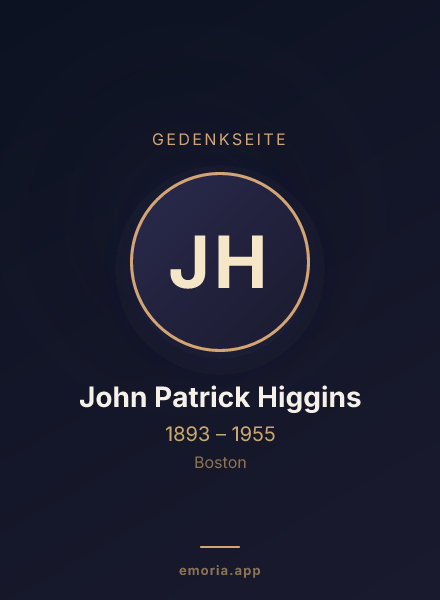 Gedenkportrait von John Patrick Higgins