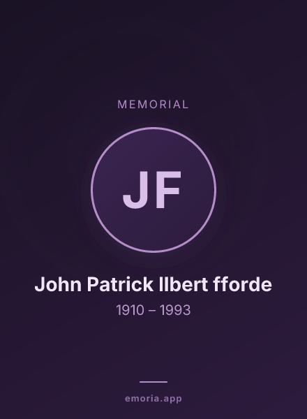 Memorial portrait of John Patrick Ilbert fforde