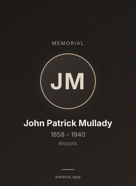 Memorial portrait of John Patrick Mullady