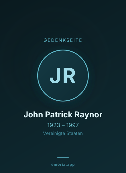 Gedenkportrait von John Patrick Raynor