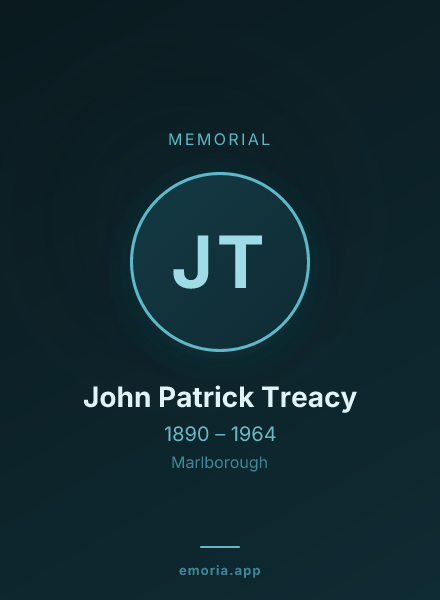 Memorial portrait of John Patrick Treacy
