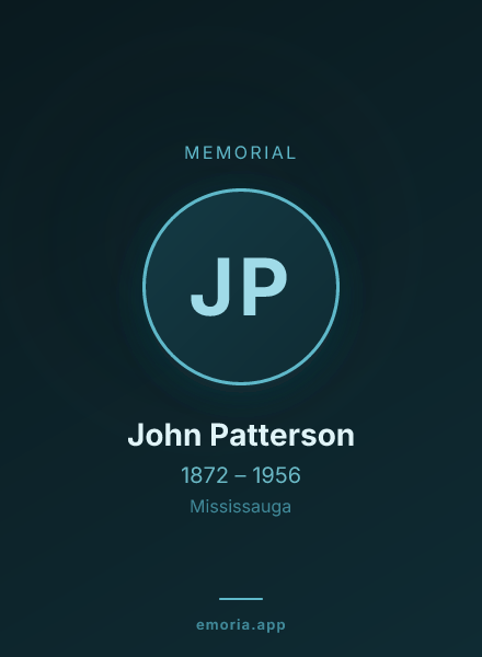 Memorial portrait of John Patterson
