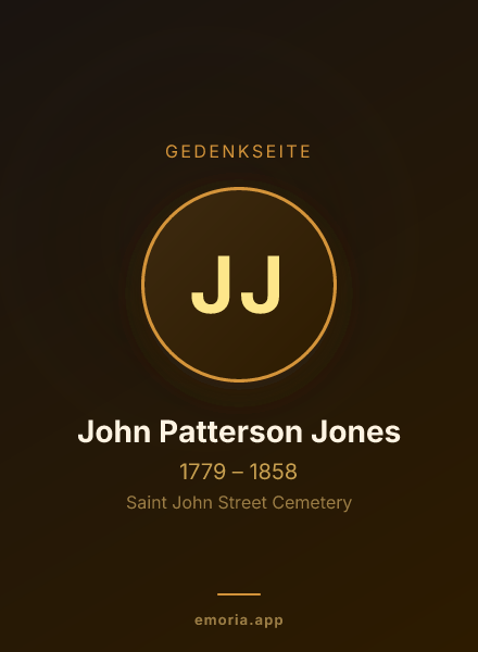 Gedenkportrait von John Patterson Jones