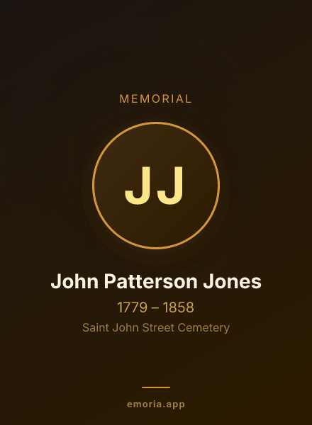Memorial portrait of John Patterson Jones