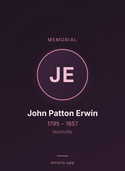 Memorial portrait of John Patton Erwin