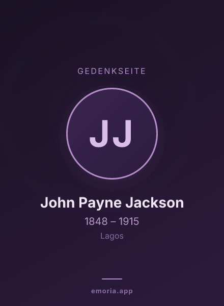 Gedenkportrait von John Payne Jackson