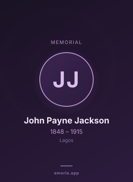 Memorial portrait of John Payne Jackson