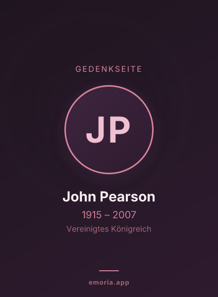 Gedenkportrait von John Pearson