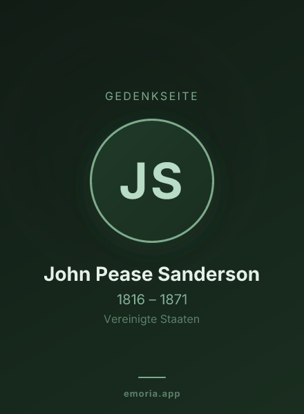 Gedenkportrait von John Pease Sanderson