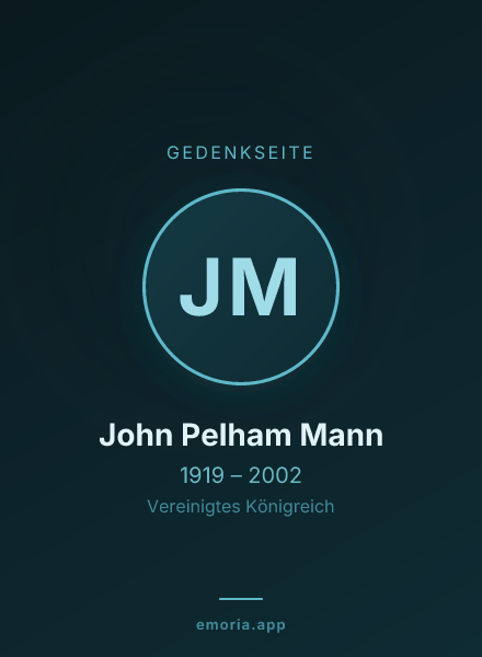 Gedenkportrait von John Pelham Mann