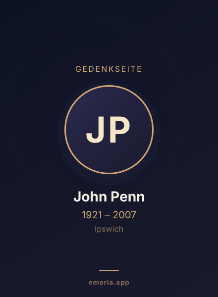 Gedenkportrait von John Penn