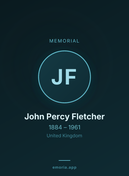 Memorial portrait of John Percy Fletcher