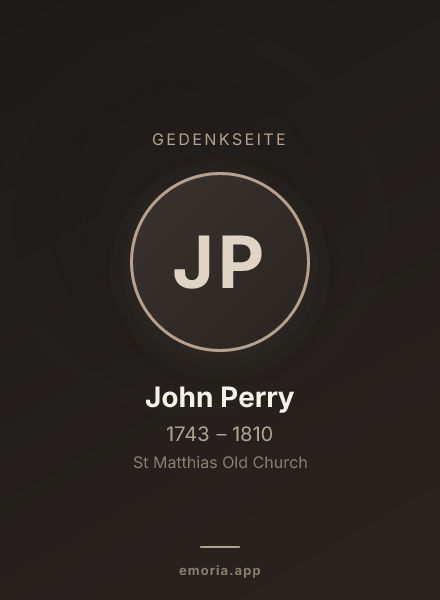 Gedenkportrait von John Perry