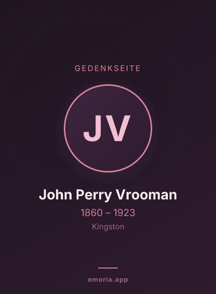 Gedenkportrait von John Perry Vrooman