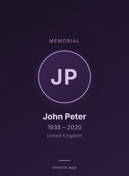 Memorial portrait of John Peter
