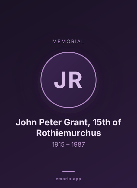 Memorial portrait of John Peter Grant, 15th of Rothiemurchus