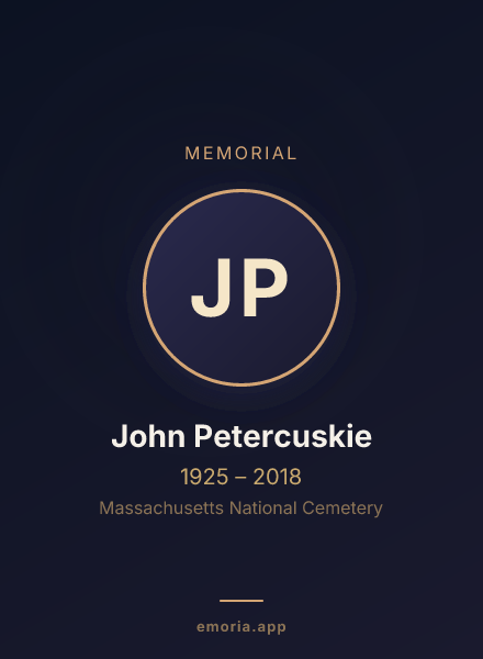 Memorial portrait of John Petercuskie