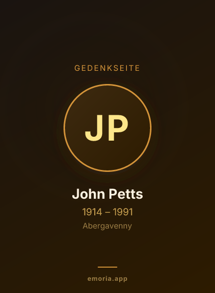 Gedenkportrait von John Petts