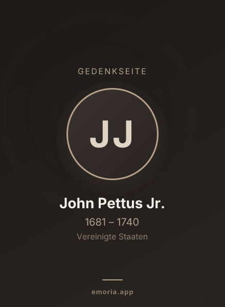 Gedenkportrait von John Pettus Jr.