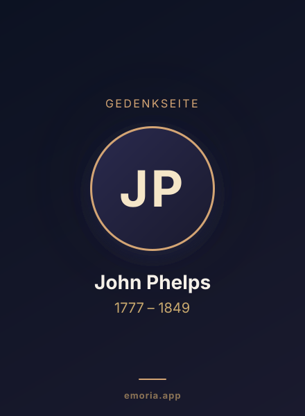 Gedenkportrait von John Phelps