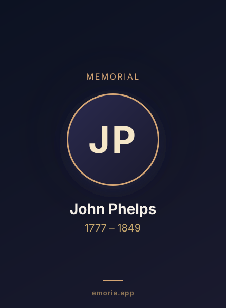 Memorial portrait of John Phelps