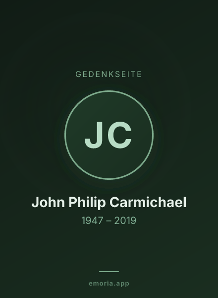 Gedenkportrait von John Philip Carmichael