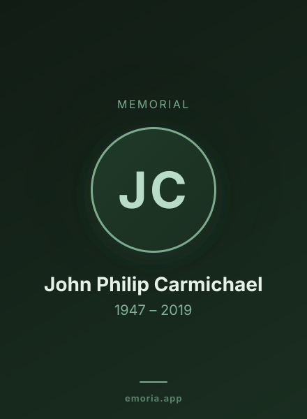 Memorial portrait of John Philip Carmichael