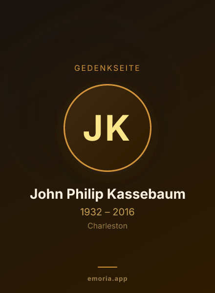 Gedenkportrait von John Philip Kassebaum