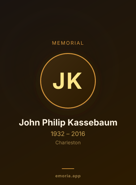 Memorial portrait of John Philip Kassebaum