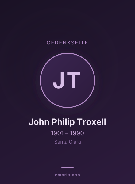Gedenkportrait von John Philip Troxell