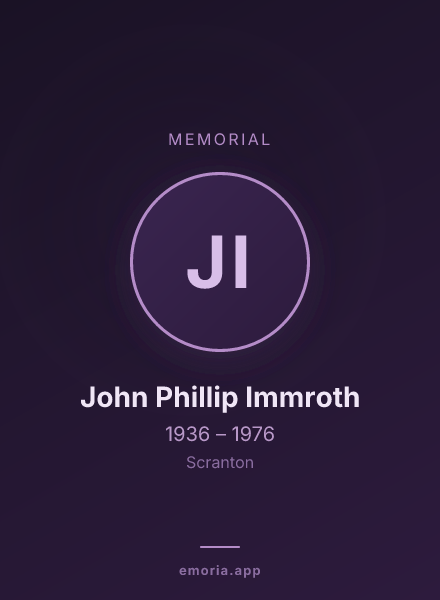 Memorial portrait of John Phillip Immroth
