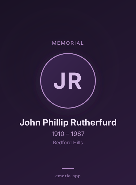 Memorial portrait of John Phillip Rutherfurd