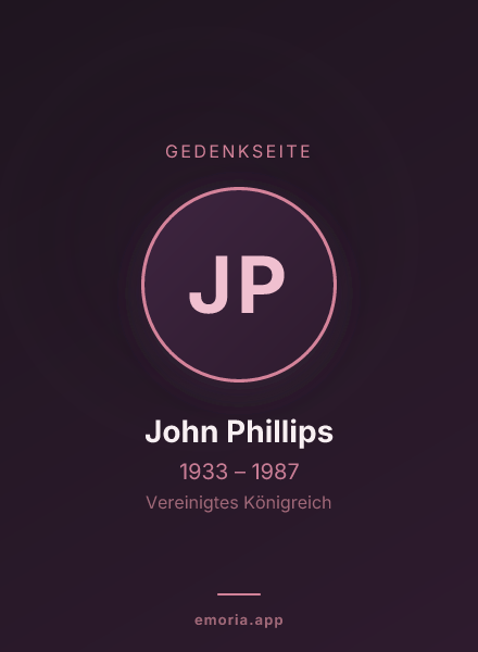 Gedenkportrait von John Phillips