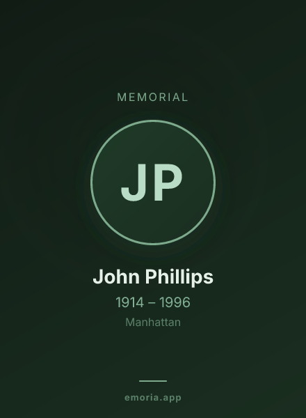 Memorial portrait of John Phillips