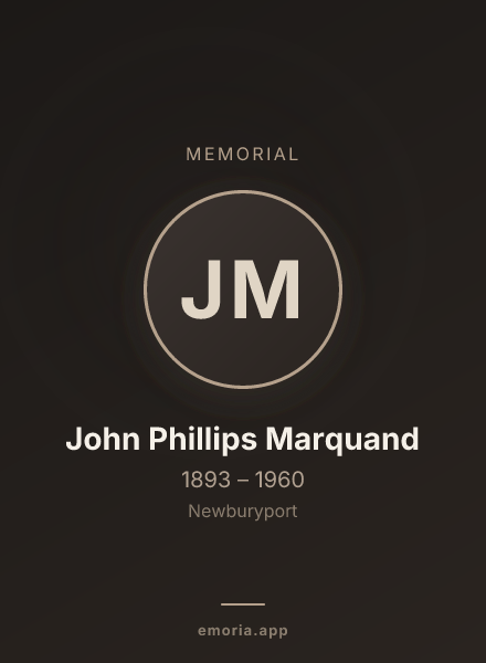 Memorial portrait of John Phillips Marquand