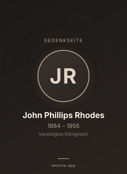 Gedenkportrait von John Phillips Rhodes