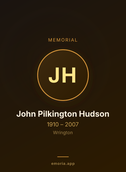 Memorial portrait of John Pilkington Hudson