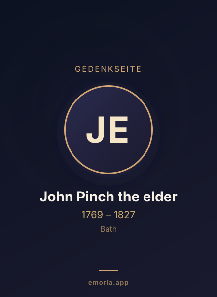 Gedenkportrait von John Pinch the elder