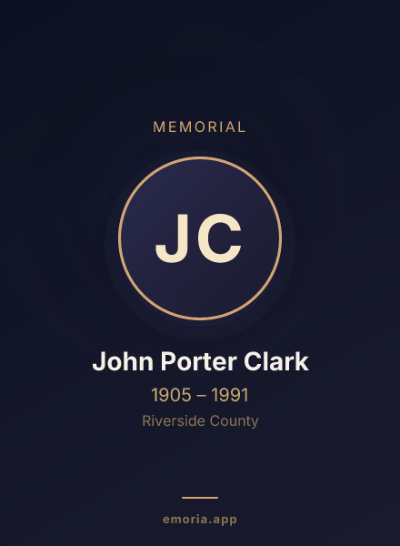 Memorial portrait of John Porter Clark