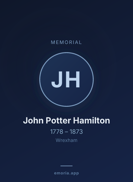 Memorial portrait of John Potter Hamilton