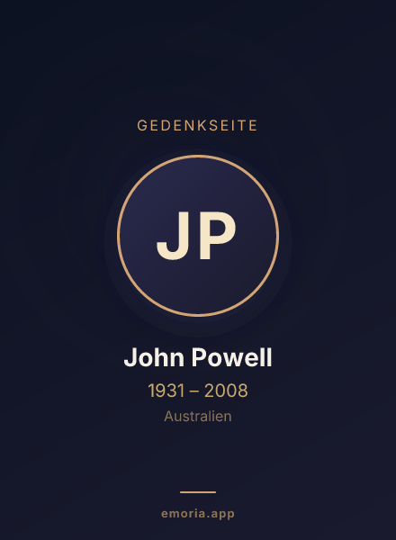 Gedenkportrait von John Powell
