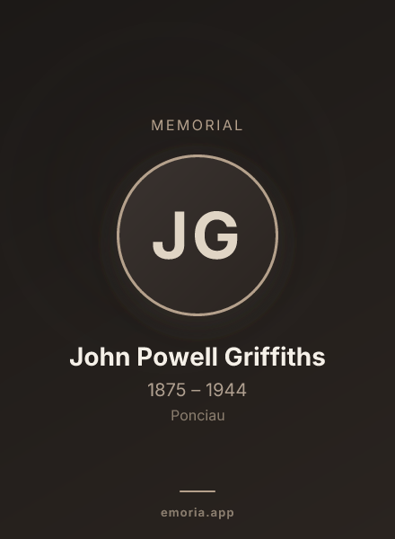 Memorial portrait of John Powell Griffiths